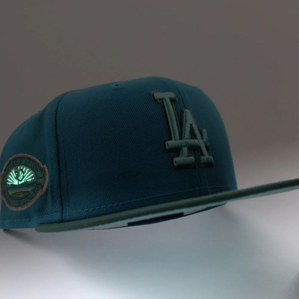 Los Angeles Dodgers 50th Anniversary New Era 59Fifty Fitted Hat (Teal Olive Mint Under Brim)