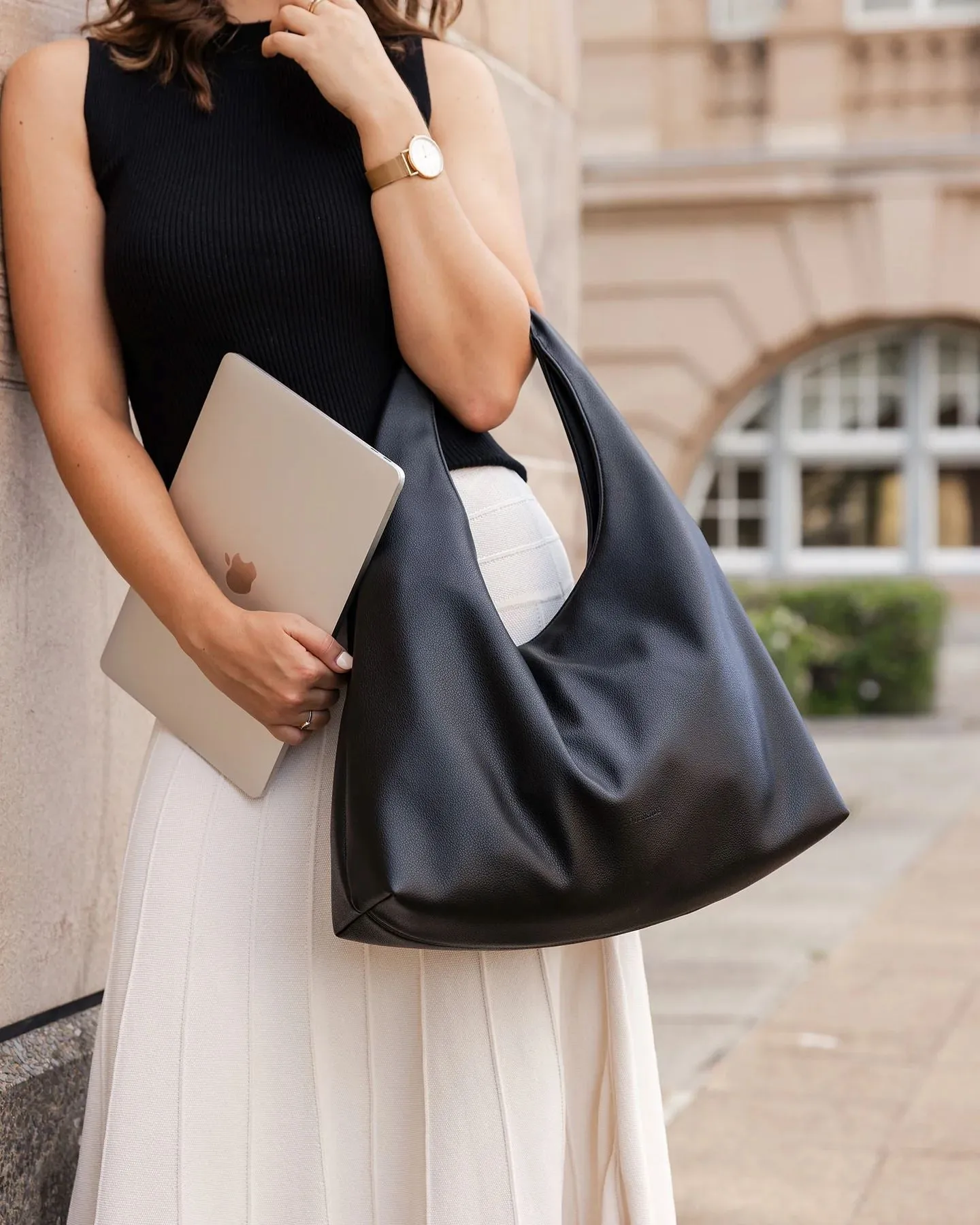 LOUENHIDE Monaco Shoulder Bag - Black
