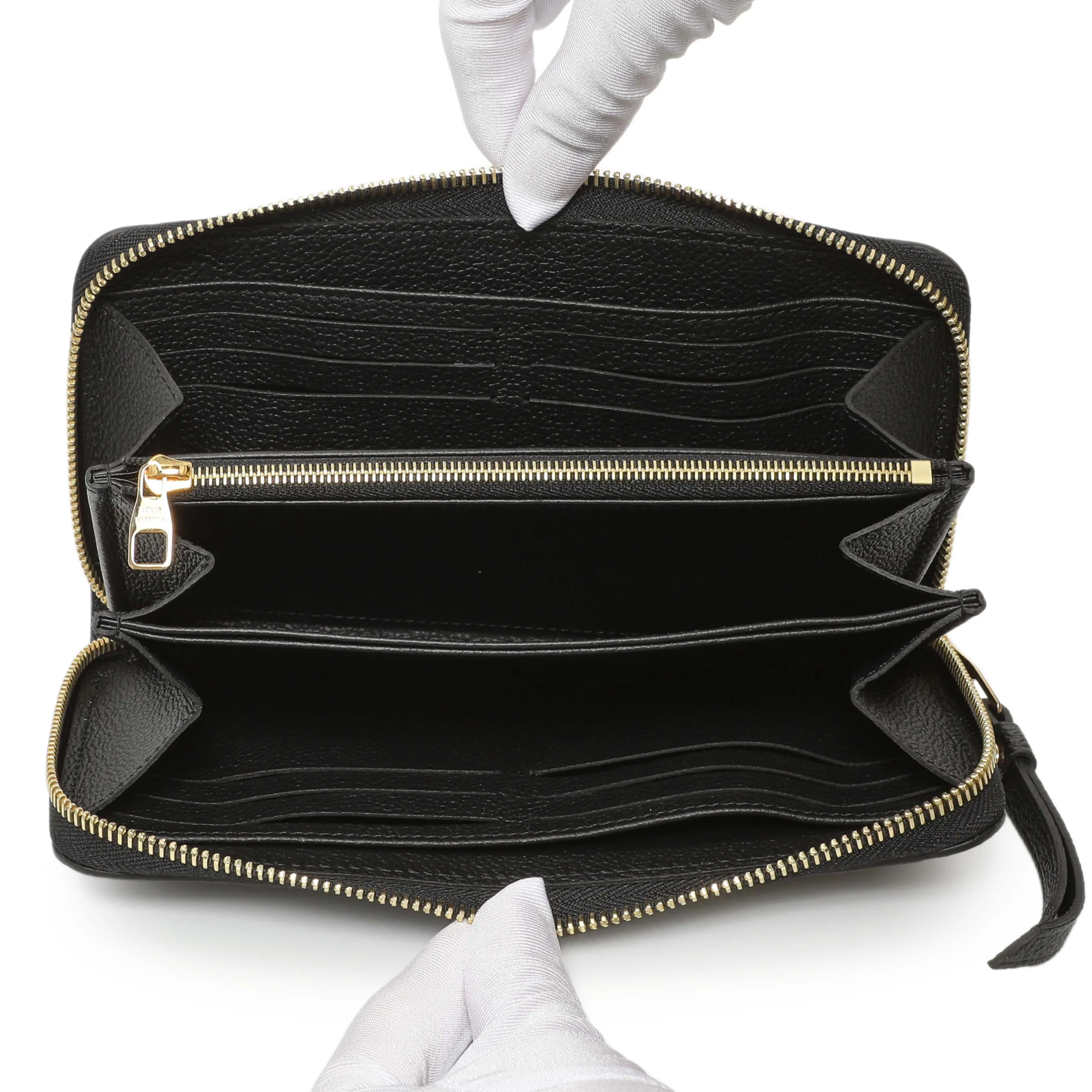 Louis Vuitton Black Empreinte Zippy Wallet