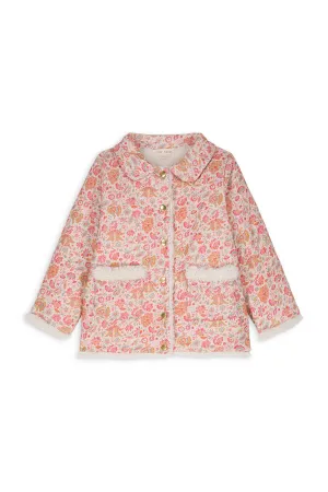 [Louise Misha] Coat Dalila - Cream flower fields