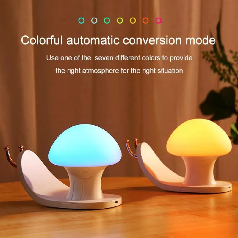Lovely Cute Snail LED Lamp Wireless Touch Sensor Silicone Children Kids Baby Bedside Decoration Christmas Night Light white