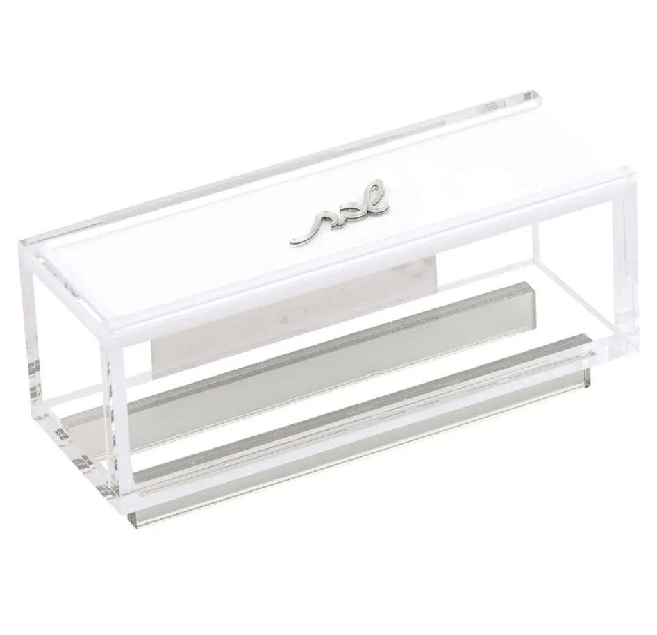 Lucite matchbox - silver #13