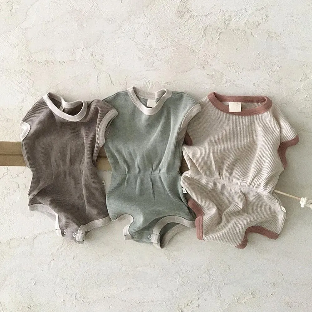 Lue Butter Waffle Romper - Mint