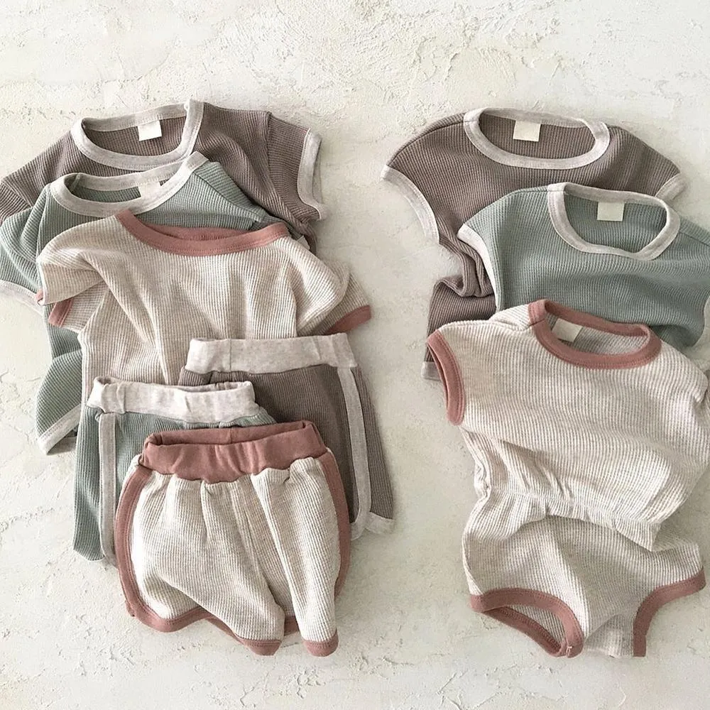 Lue Butter Waffle Romper - Mint