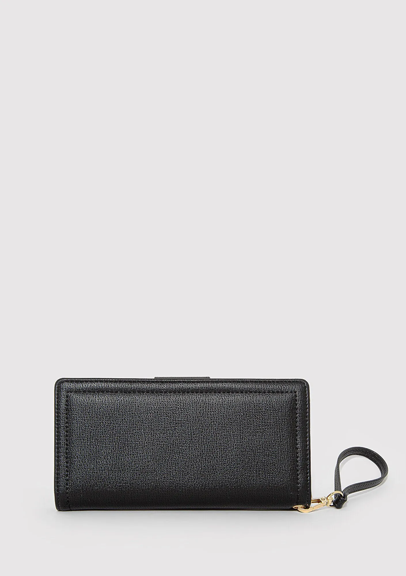M Logo Detailed Black Wallet