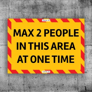 Max 2 People Sign