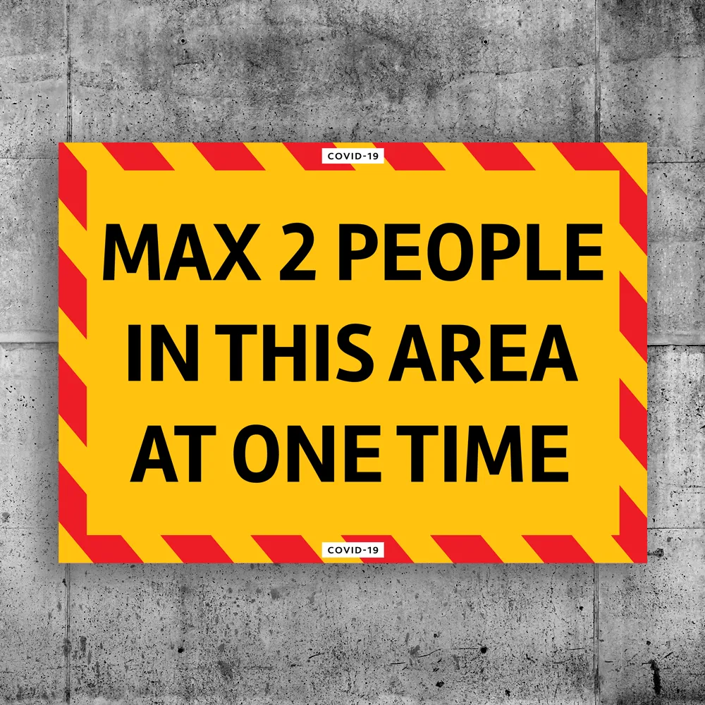 Max 2 People Sign