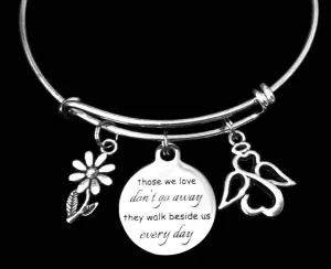 Memorial Loved One Adjustable Bracelet Expandable Charm Bangle Angel Family Loss Bereavement Gift Remembrance