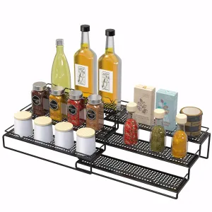 Metal Wire Kitchen Spice Rack - 3 Tier Storage Organizer