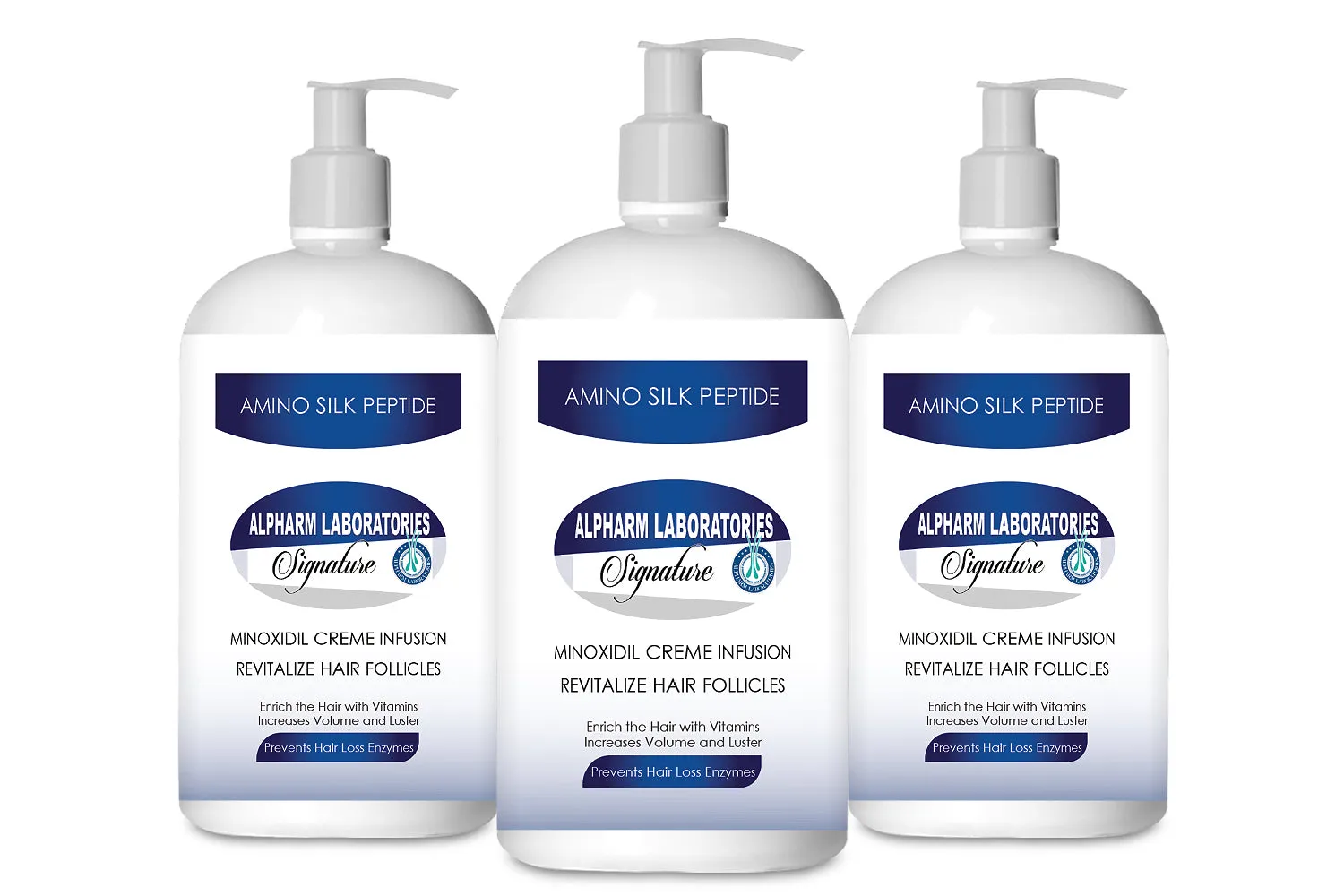 Micronized Amino Silk Peptide 2% Minoxidil Leave-in Hair Lotion 120ml Pack of 3 Without Propylene Glycol