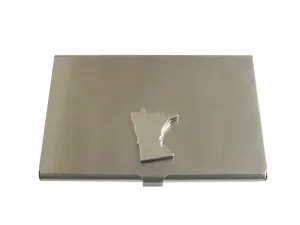 Minnesota State Map Shape Business Card Holder