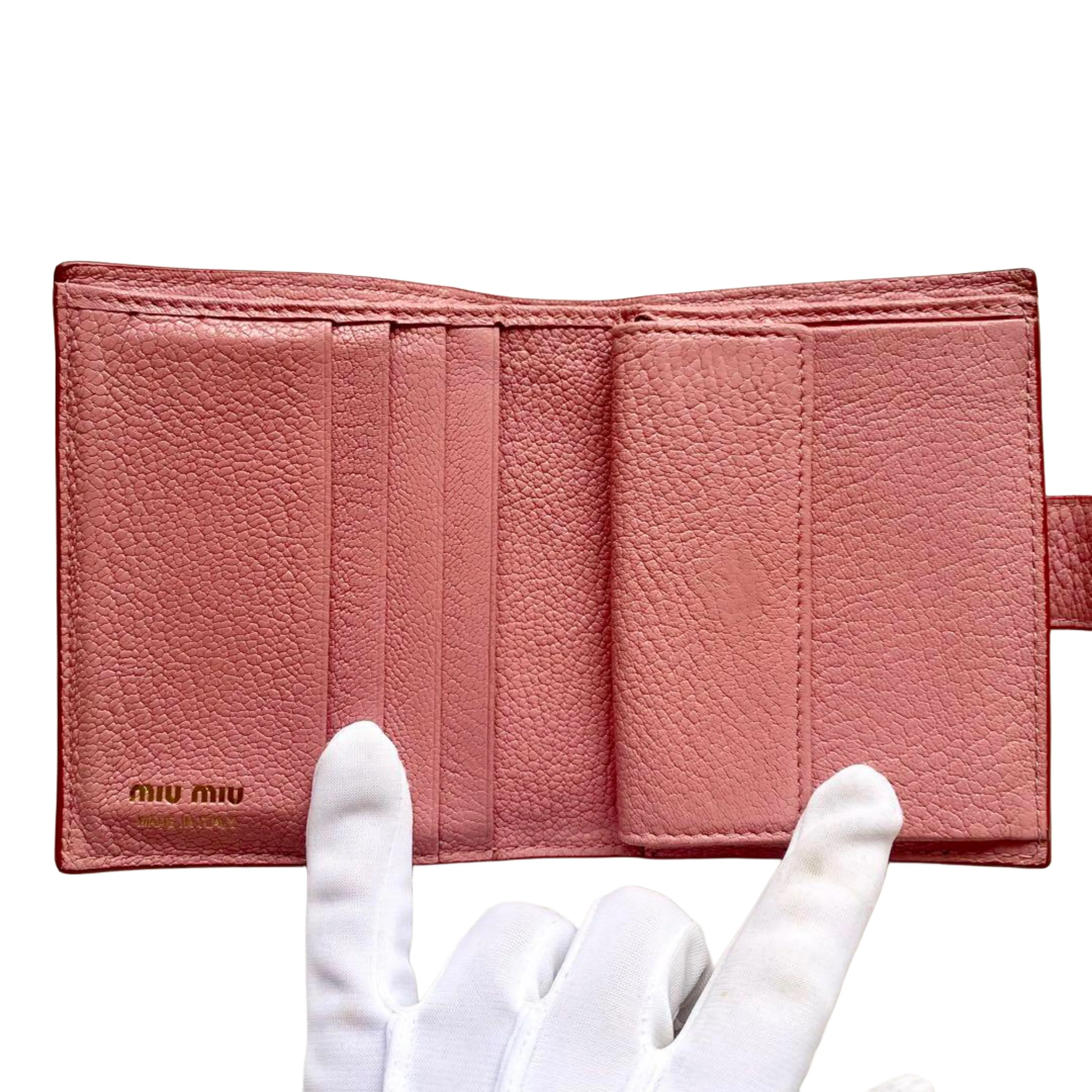 Miu Miu Vintage Rose Pink Love Forever Wallet