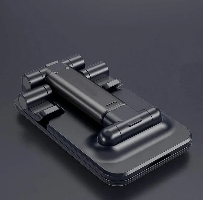 Mobile Phone Stand Folding Bracket for Mobile Phone Tablet PC Silver