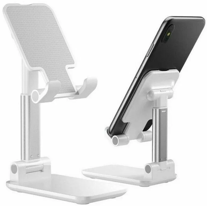 Mobile Phone Stand Folding Bracket for Mobile Phone Tablet PC Silver