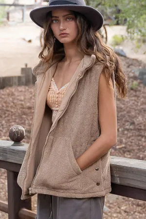 Mocha Quilted Jacket Vest