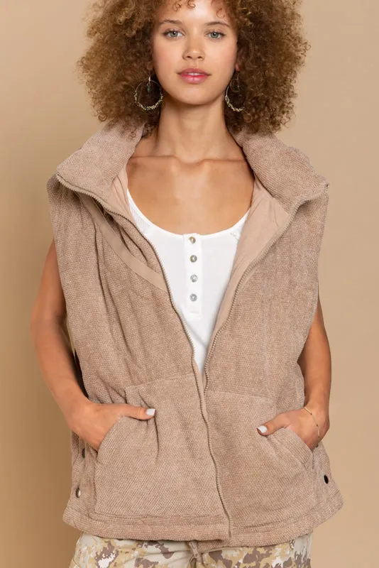 Mocha Quilted Jacket Vest