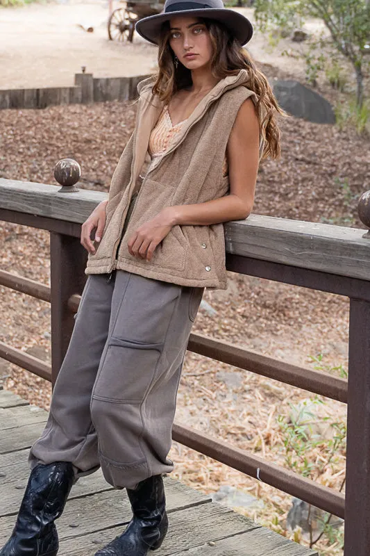 Mocha Quilted Jacket Vest