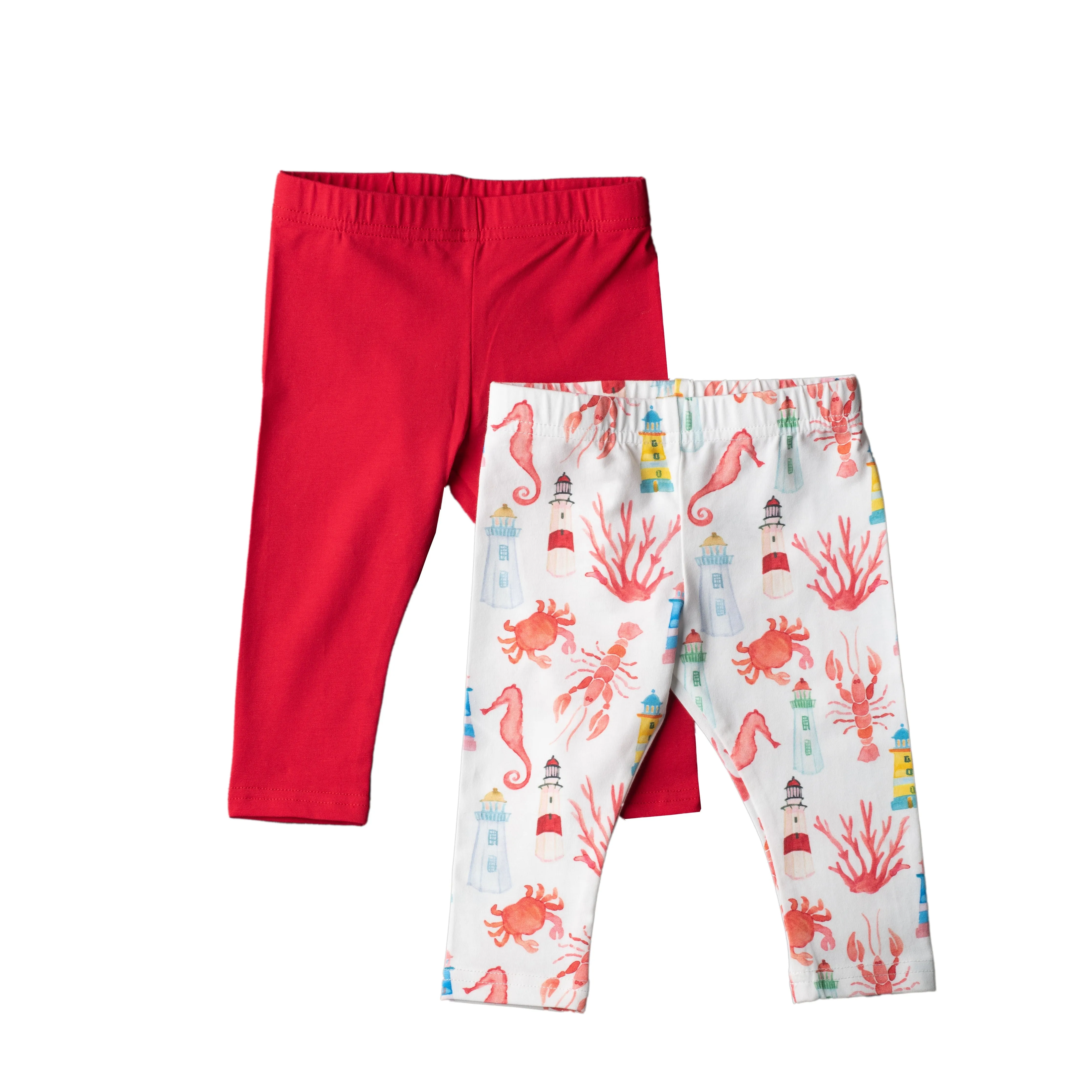Montauk Sea Long Sleeve & Short Sleeve Bodysuits   Leggings Bundle