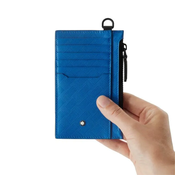 MONTBLANC CARD BOATS with 8 pocket compartments with Extreme 3.0 Atlantic Blue 130240 hinge