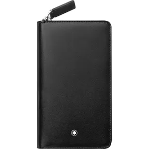 Montblanc vertical portfolio 12 compartments with small zipper Meisterstück black 118304