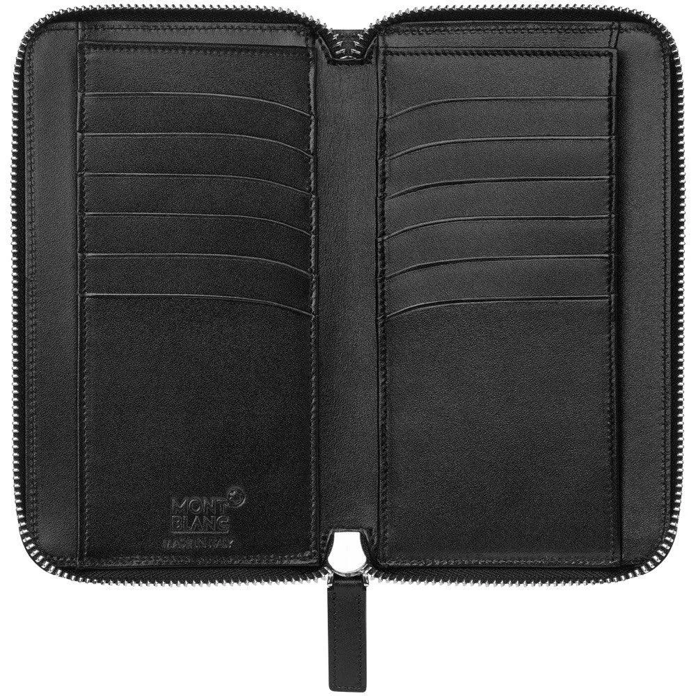 Montblanc vertical portfolio 12 compartments with small zipper Meisterstück black 118304