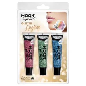 Moon Glitter Holographic Glitter Lipgloss, Pink, Green, Blue