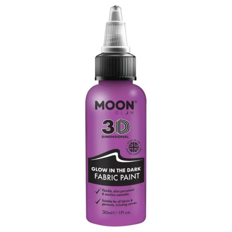 Moon Glow Glow In The Dark Fabric Paint, Purple