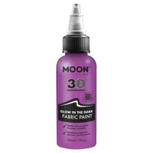 Moon Glow Glow In The Dark Fabric Paint, Purple