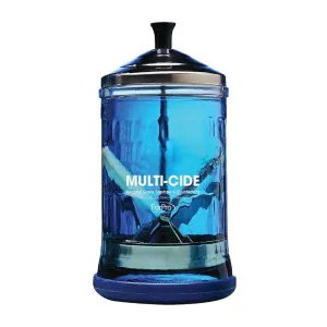 Multi-Cide Midsize Disinfecting Jar, Disinfectant Glass Jar for Manicure & Spa Implements, 21 Ounces
