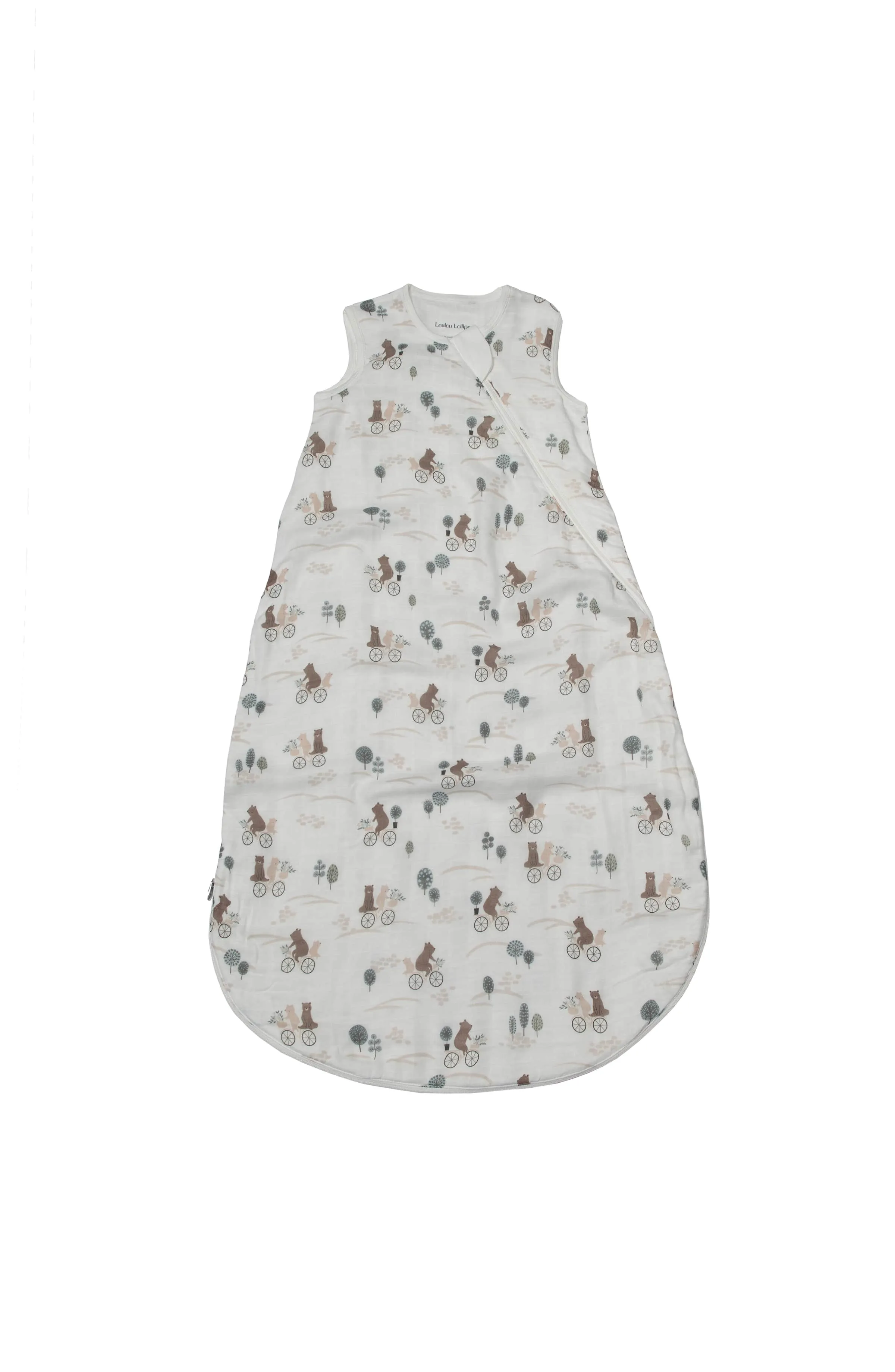 Muslin Lightweight Sleep Bag 0.5 TOG - Bears on Bikes