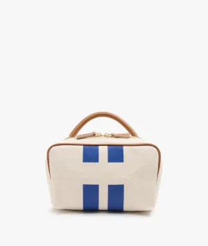 My Style Bags Berkeley Cosmetic Bag Natural With Blue Stripes