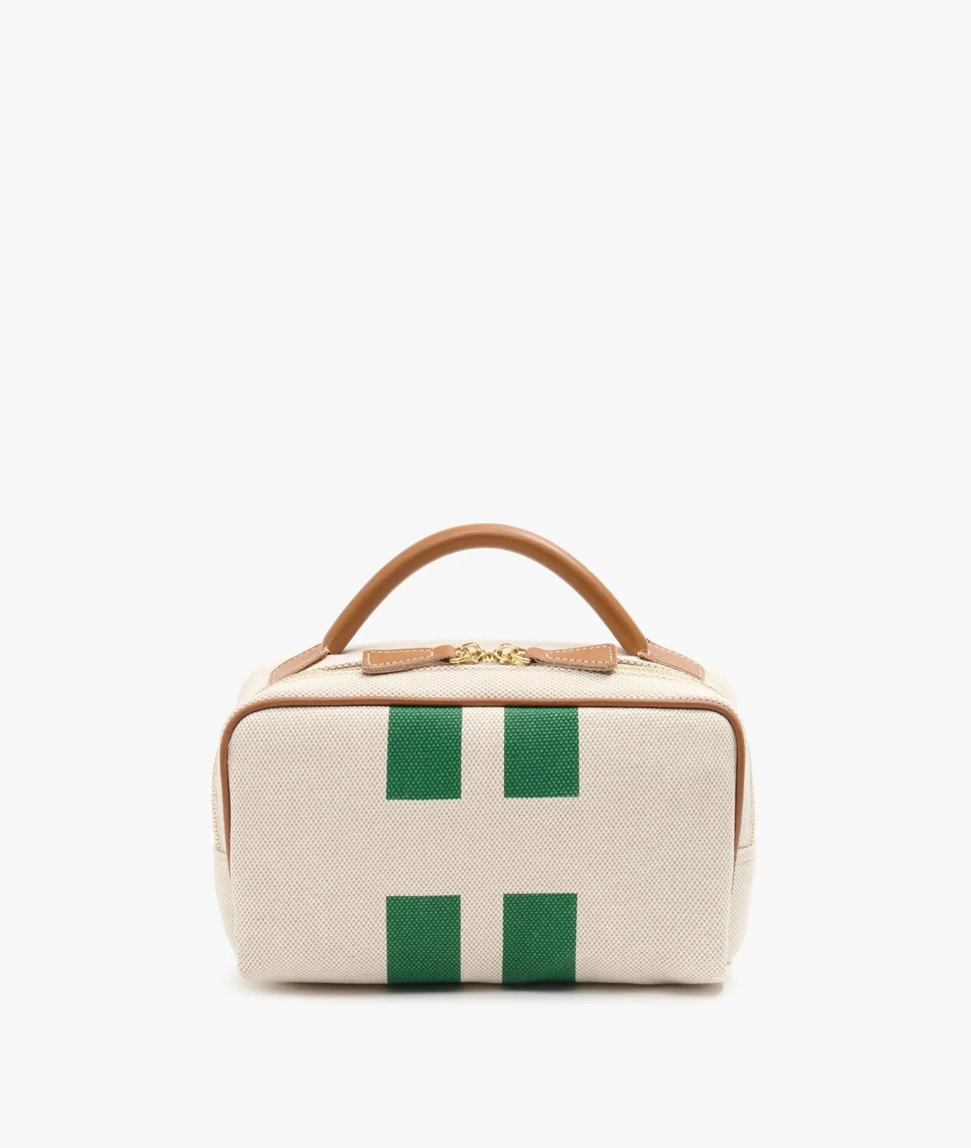 My Style Bags Berkeley Cosmetic Bag Natural With Green Stripes