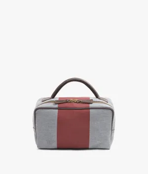 My Style Bags Berkeley Toiletry Travel Bag Gray/Red Stripes For Men