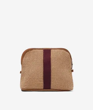 My Style Bags Straw Cosmetic Bag - Large Bordeaux