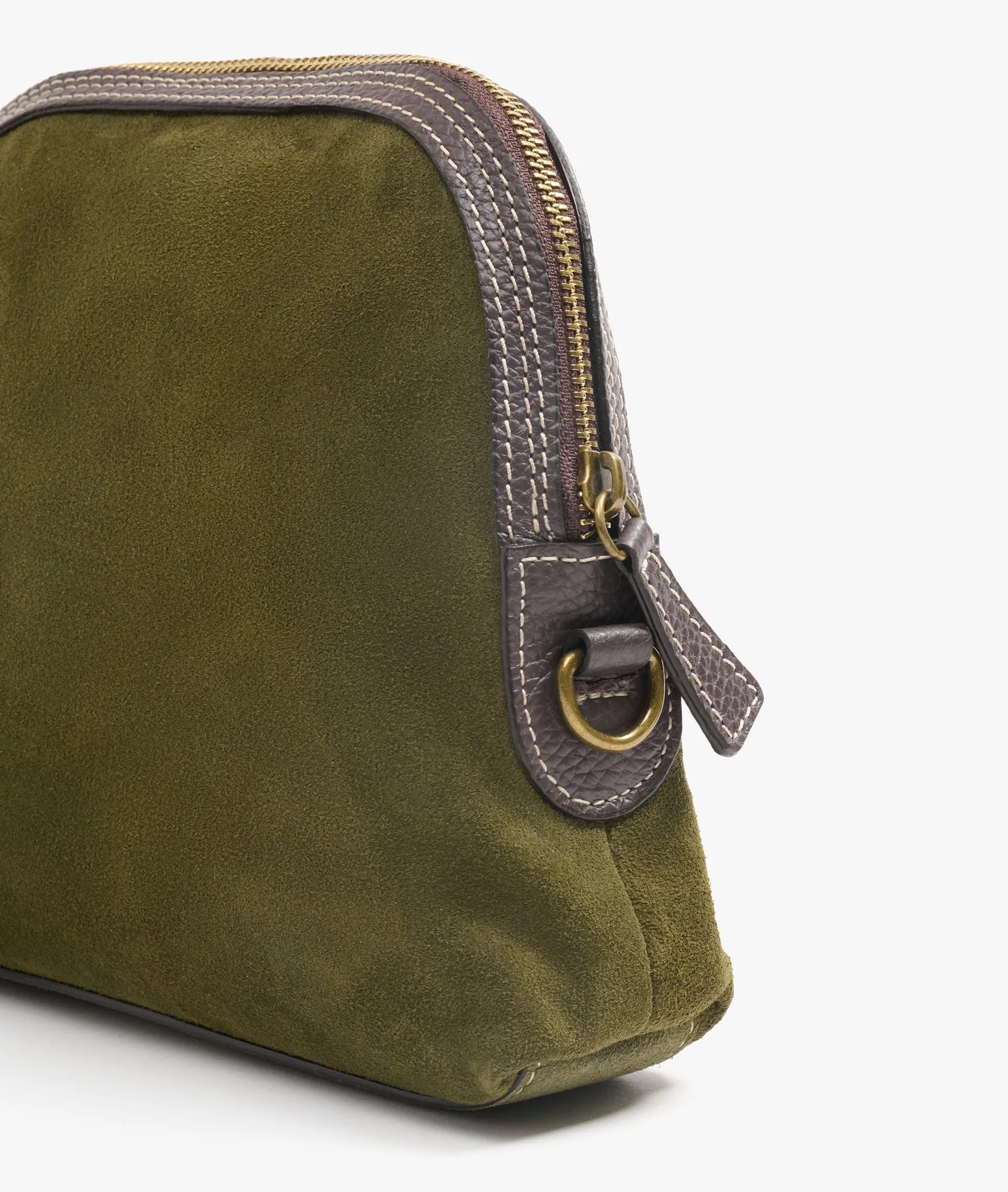 My Style Bags Twin Deluxe Suede Makeup Bag in Green for Women
