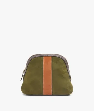 My Style Bags Twin Deluxe Suede Makeup Bag in Green for Women