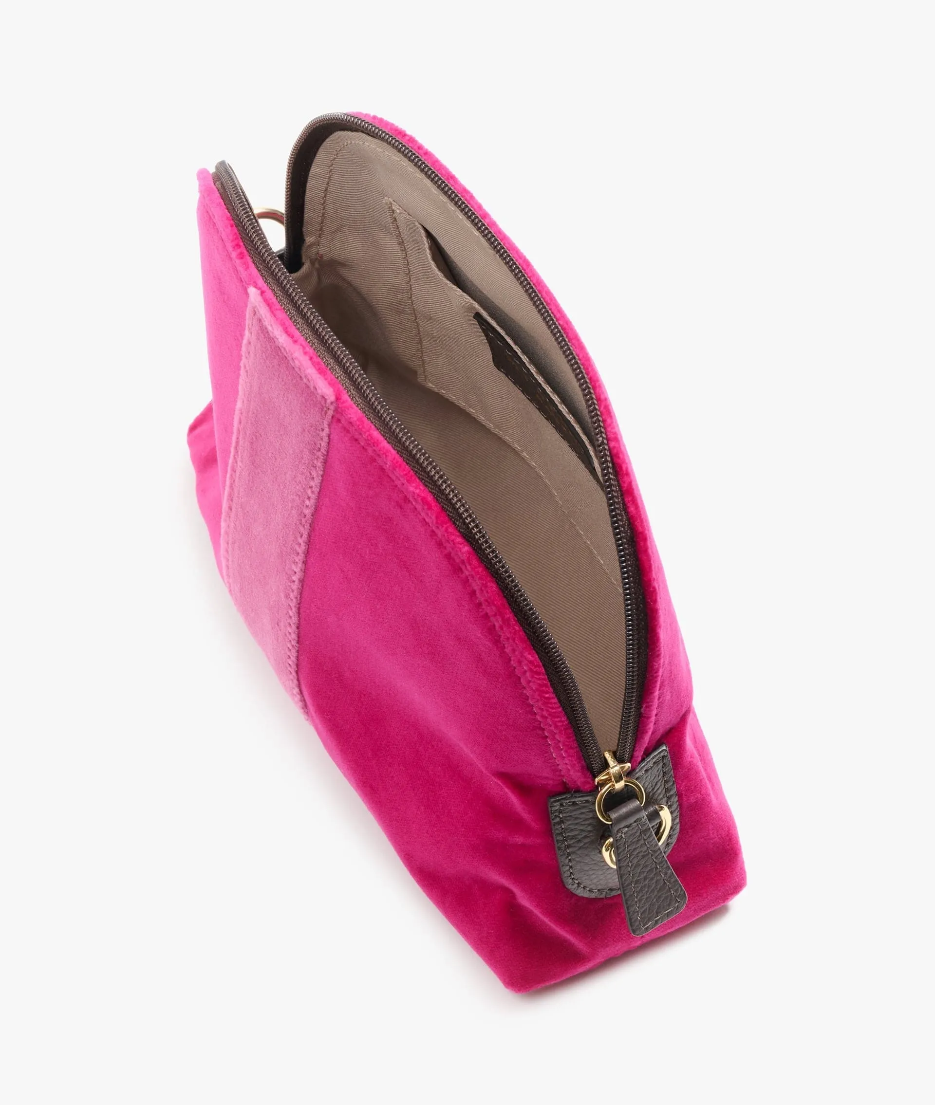 My Style Bags Twin Velvet Makeup Bag in Fuchsia for Women