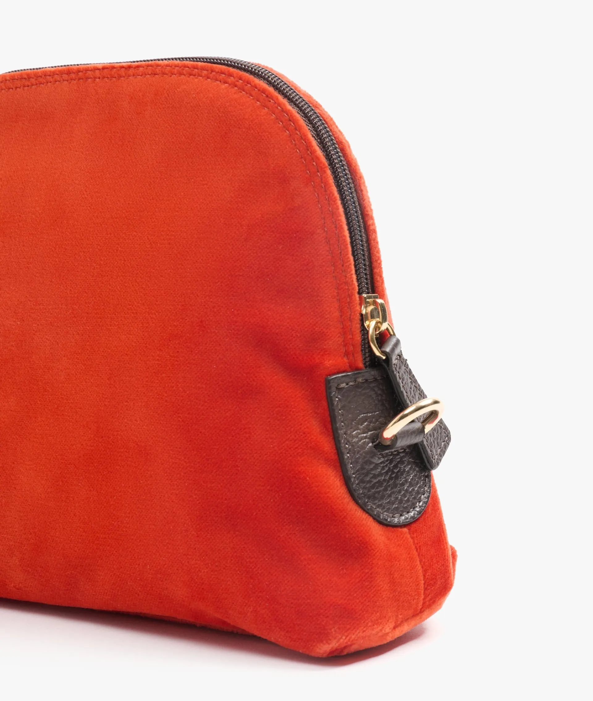 My Style Bags Twin Velvet Makeup Bag in Orange for Women