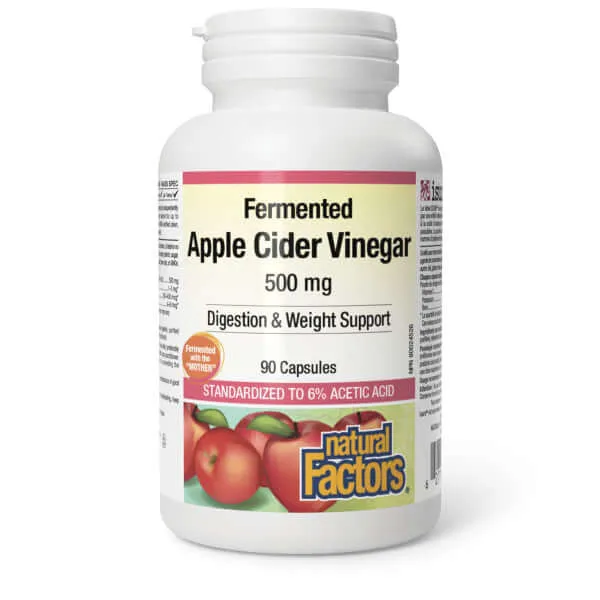 Natural Factors Apple Cider Vinegar 500 mg 90 Capsules