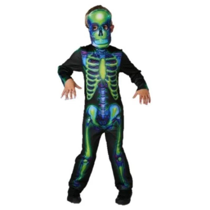 Neon Skeleton Costume Size M