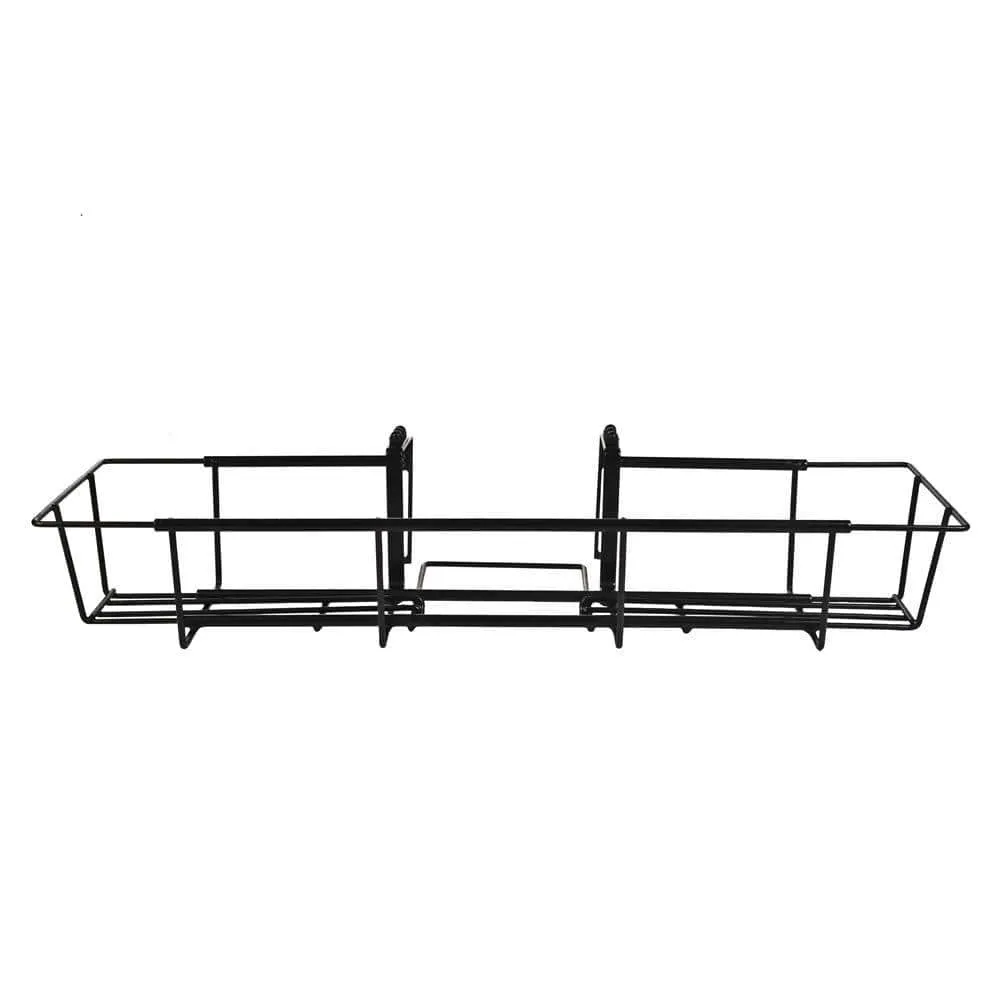 New Gilbert & Bennett 24 in. Adjustable and Expandable Black Flower Box Holder