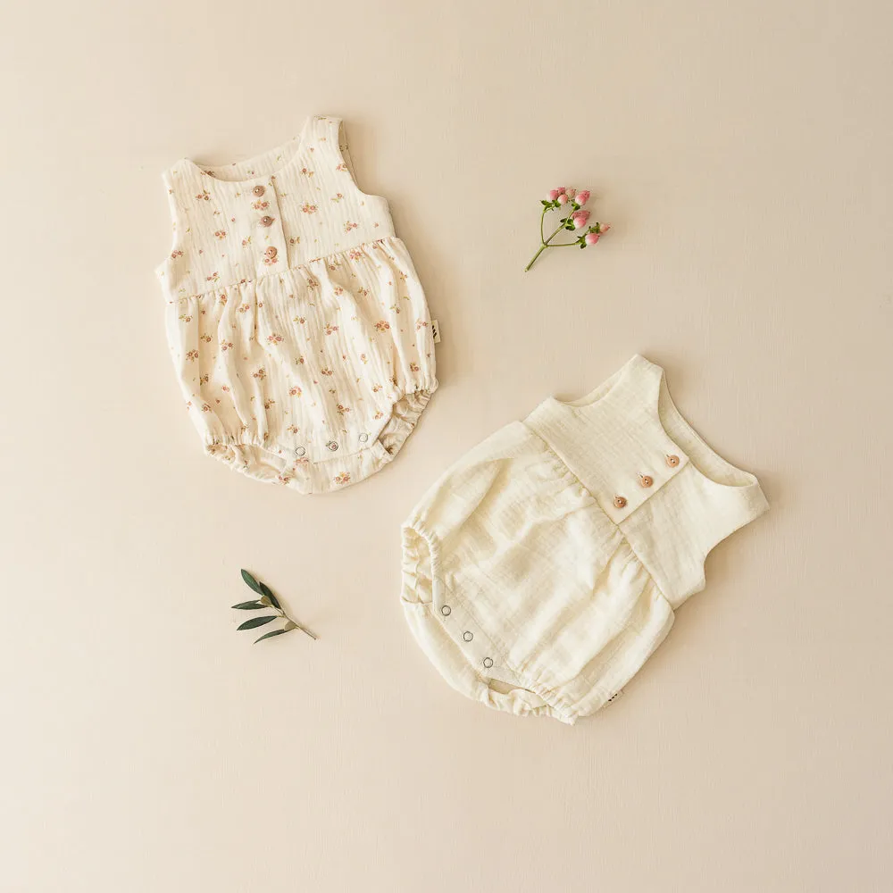 *NEW - Puffed Romper - Coconut Milk
