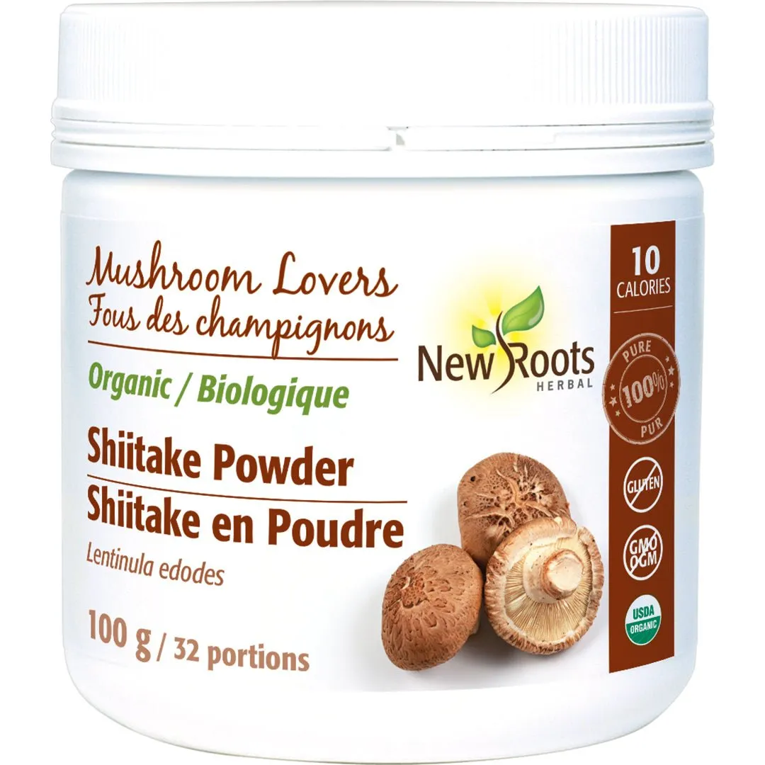 New Roots Shiitaki Organic Powder 100 Grams