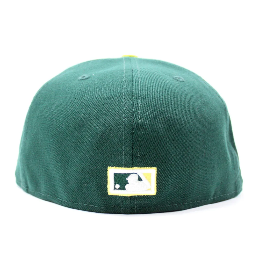 New York Mets 2000 World Series New Era 59Fifty Fitted Hat (Dark Green Yellow Subway Color Way Glow in the Dark Pink Under Brim)