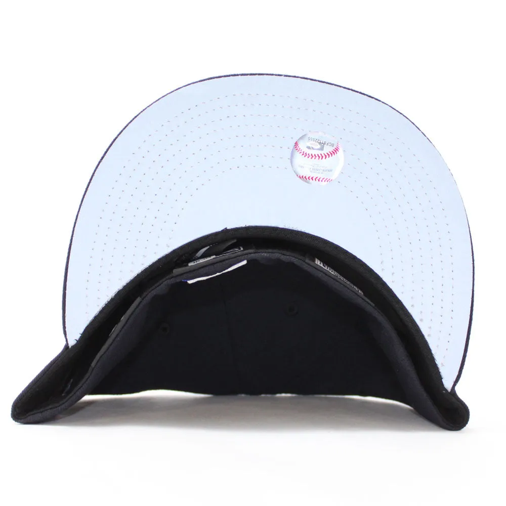 New York Yankees 1998 World Series New Era 59Fifty Fitted Hat (Glow in the Dark Navy 3M Reflective Gray Under Brim)