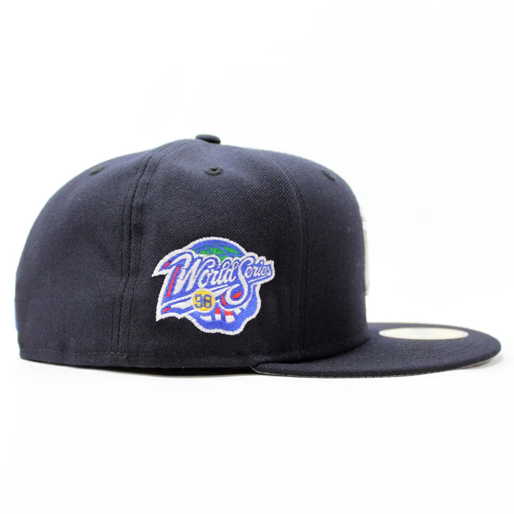 New York Yankees 1998 World Series New Era 59Fifty Fitted Hat (Glow in the Dark Navy 3M Reflective Gray Under Brim)