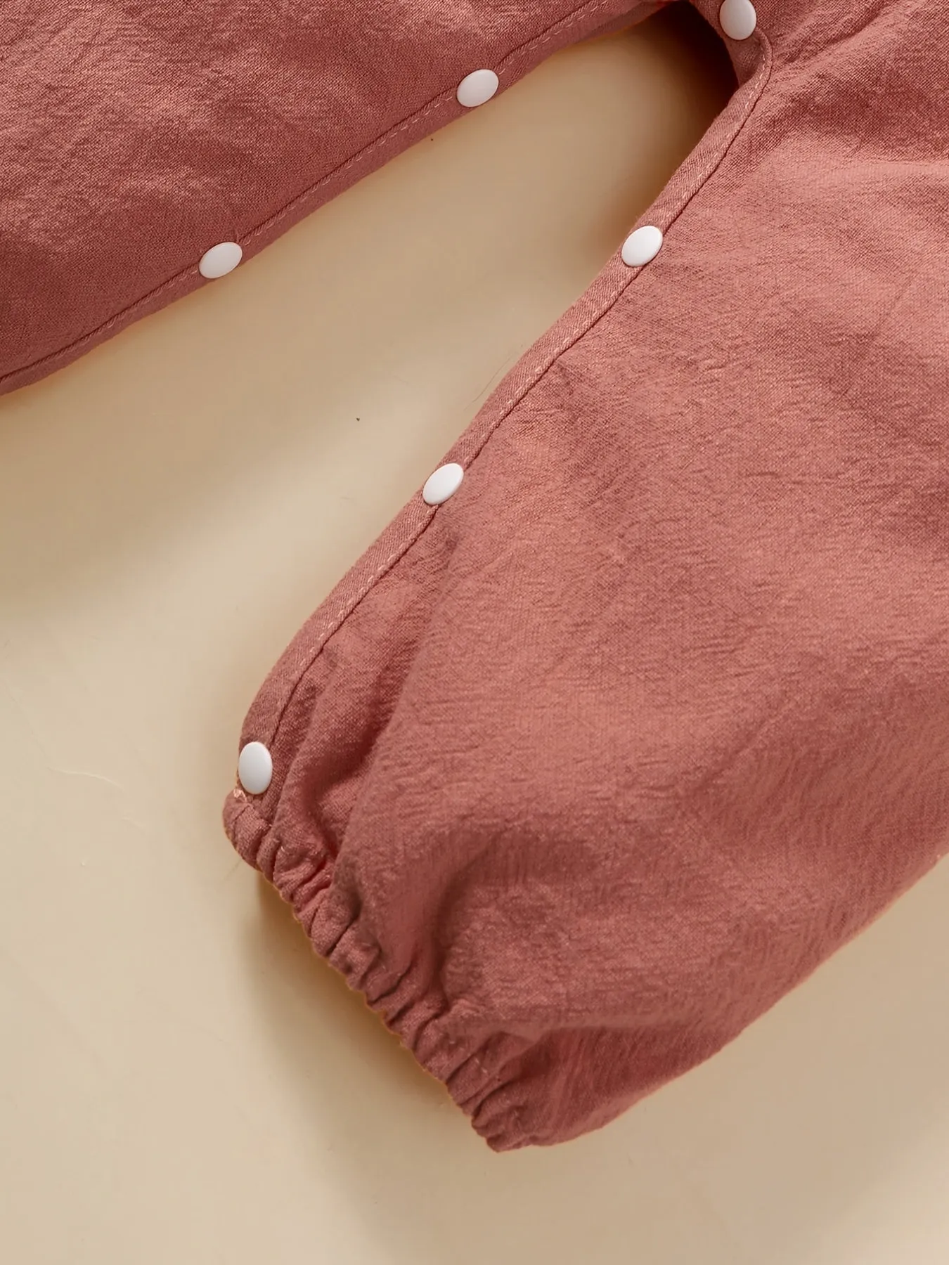 Newborn Infant Romper with Flower Embroidery