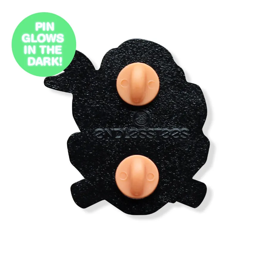Ninjas & Crossbones Enamel Pin: Orange