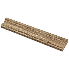 Noce Vein-Cut Travertine Milano Molding Trim, Honed (LOT of 5 PCS.)