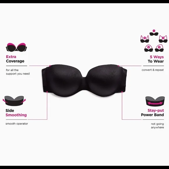NWT MAIDENFORM Sweet Nothings Full Coverage Convertible Underwire Bra 38C